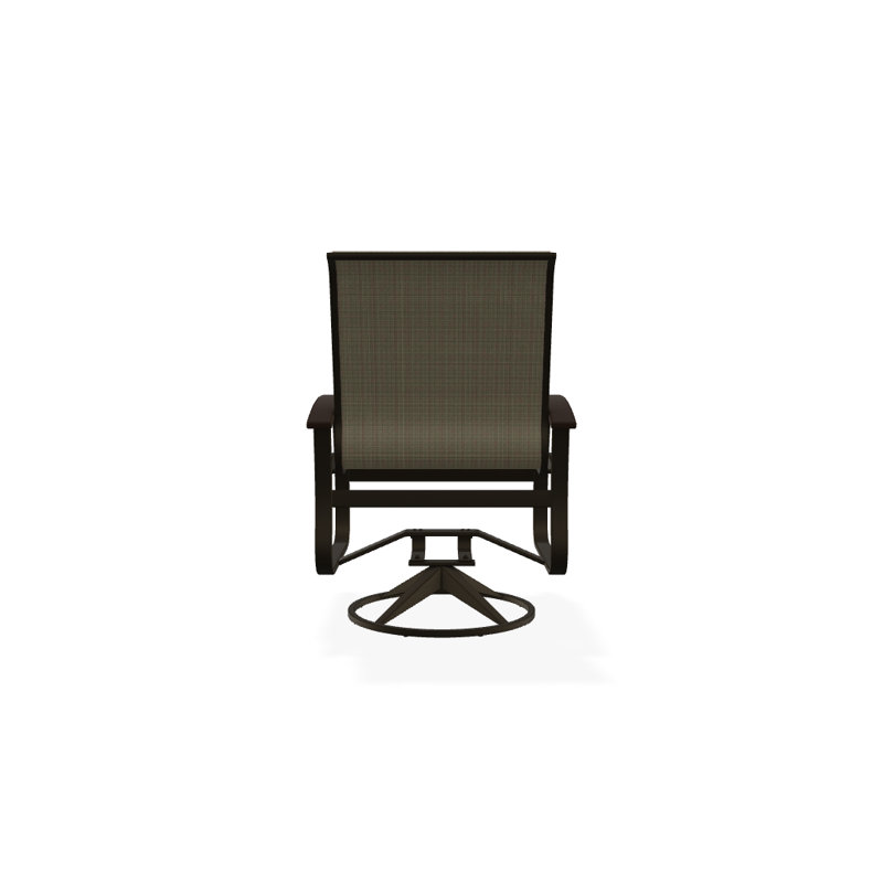 Belle Isle Outdoor Dining Armchair, Brown Sunbrella® Tweed, Kona P10, Textured Beachwood