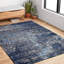 Tapis bleu marine à motif abstrait Abbie-1044022454