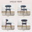 Modern Solid Wood Dining Chair, Upholstered Seat, Curved Ergonomic Backrest, Sturdy Frame Side Chair-1532558965