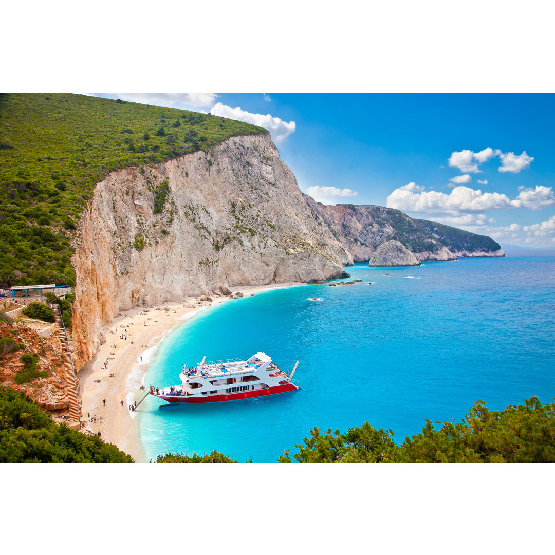 Türkisfarbener Katsiki-Strand- Leinwandbild