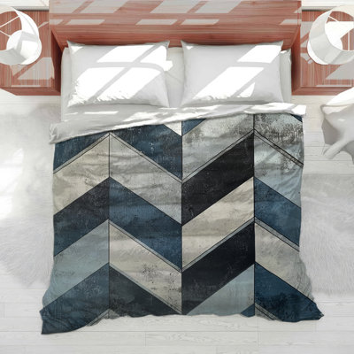 Édredon à motif de chevrons contemporain