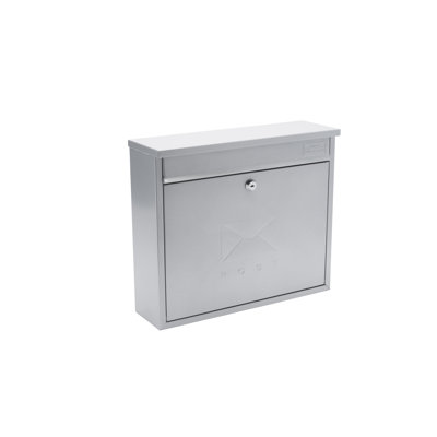 Elegance Wall Mounted Galvanised Steel Lockable Weatherproof Post Box - 36x31x10cm