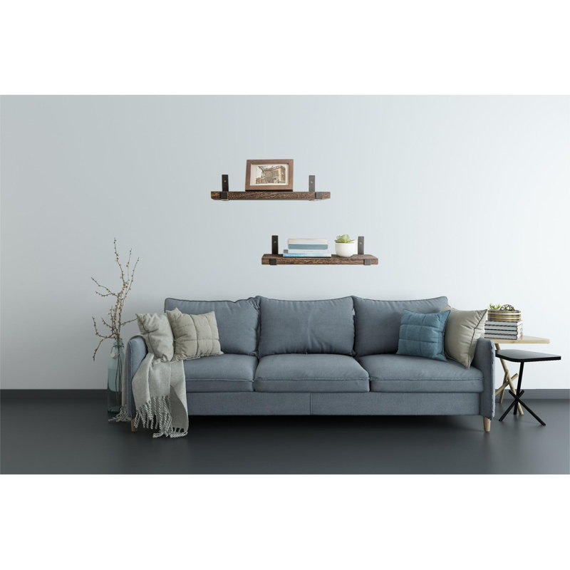 2 Piece Bracket Shelf, 4" H x 17" W x 5.9" D
