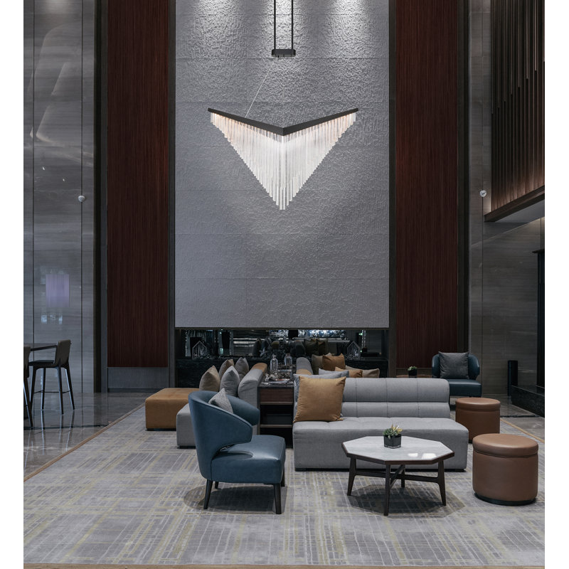 Vivien Dimmable LED Geometric Chandelier, Matte Black