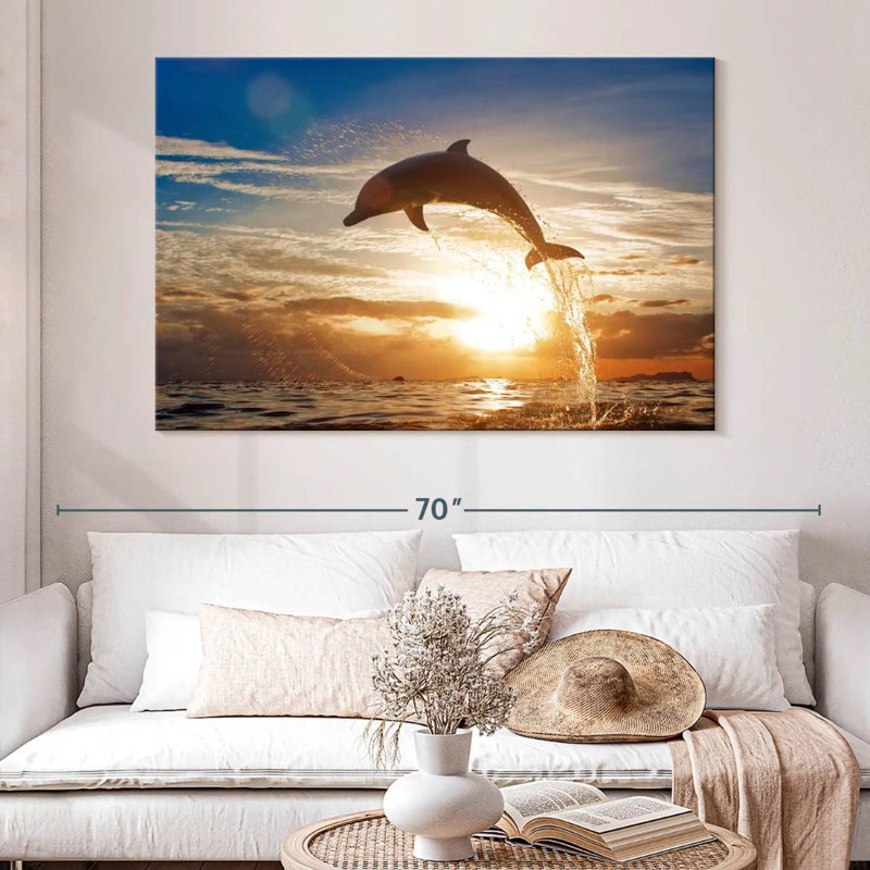 Crowle Jumping Dolphin, 34" H x 51" W