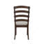 Ensemble de 2 chaises d'appoint avec siège rembourré, gris et brun rustique
