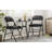 Mencos Upholstered Padded Stackable Folding Chair Folding Chair Set-664535916