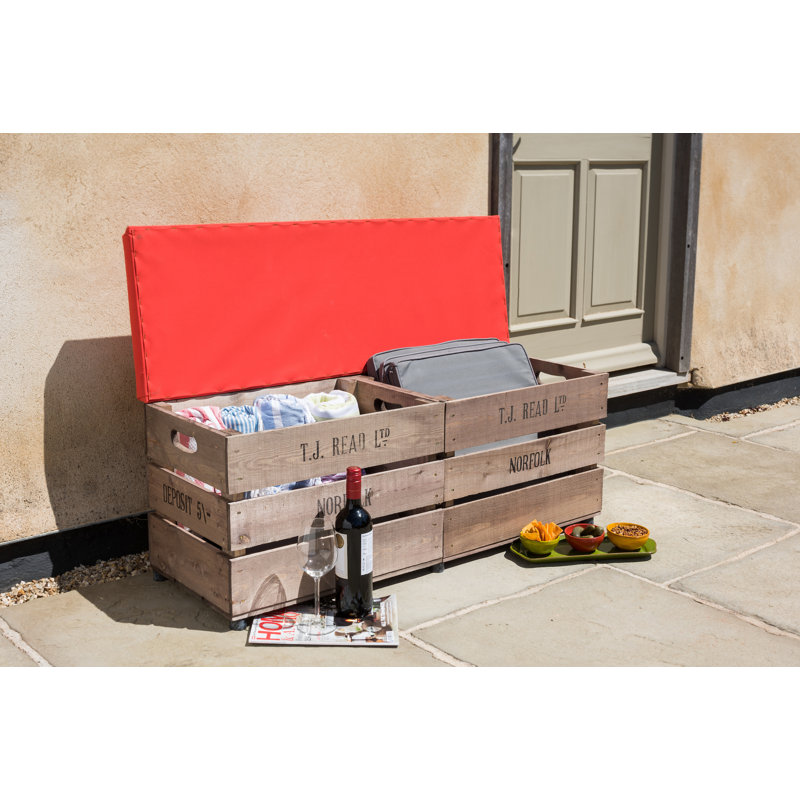 Chambersville Solid Wood Pine Outdoor Bench, Red