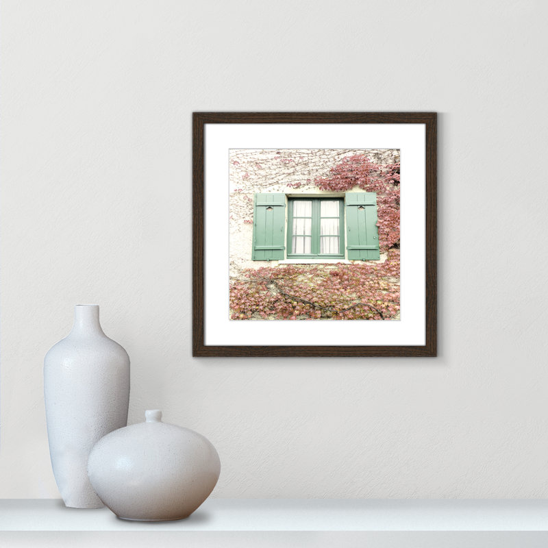 «Giverny» par Susan Jill - reproduction de cadre photo, H 17 po x l 17 po x P 0,75 po, Noyer