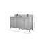 Bois de chêne blanc Atlanta X P 22 po Meuble-lavabo double en D-108779426