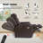 EONIX Dual Motor Lay Flat Power Lift Recliner Chair for Elderly, Electric Leather Lift Chairs for Adults, 400lbs Heavy Duty Power Recliner Lift Sofa with Heat and Massage, Dark Brown-117579653