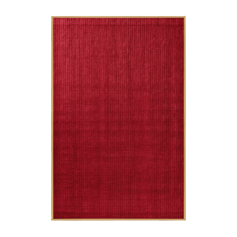 Tapis rouge uni lavable à la machine, Rectangle 6 pi x 9 pi