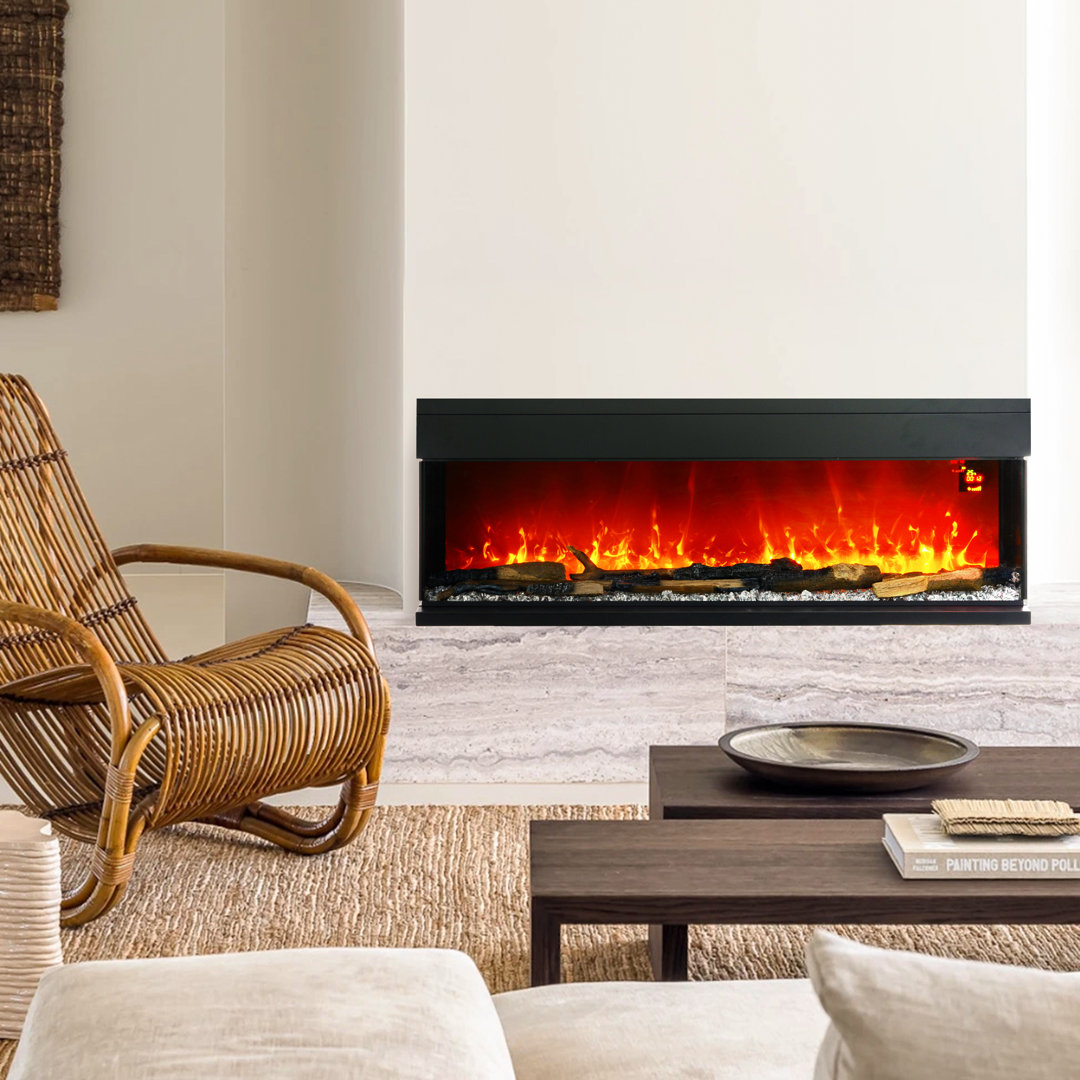 Symple Stuff Black Electric Fireplace with 5652 BTU