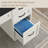 Deanjelo 57" Farmhouse Computer Desk with Outlet and 5 Drawers&Filing Cabinet,Large Storage Cabinet for Home Office,Off White/Rustic Brown-1863598457