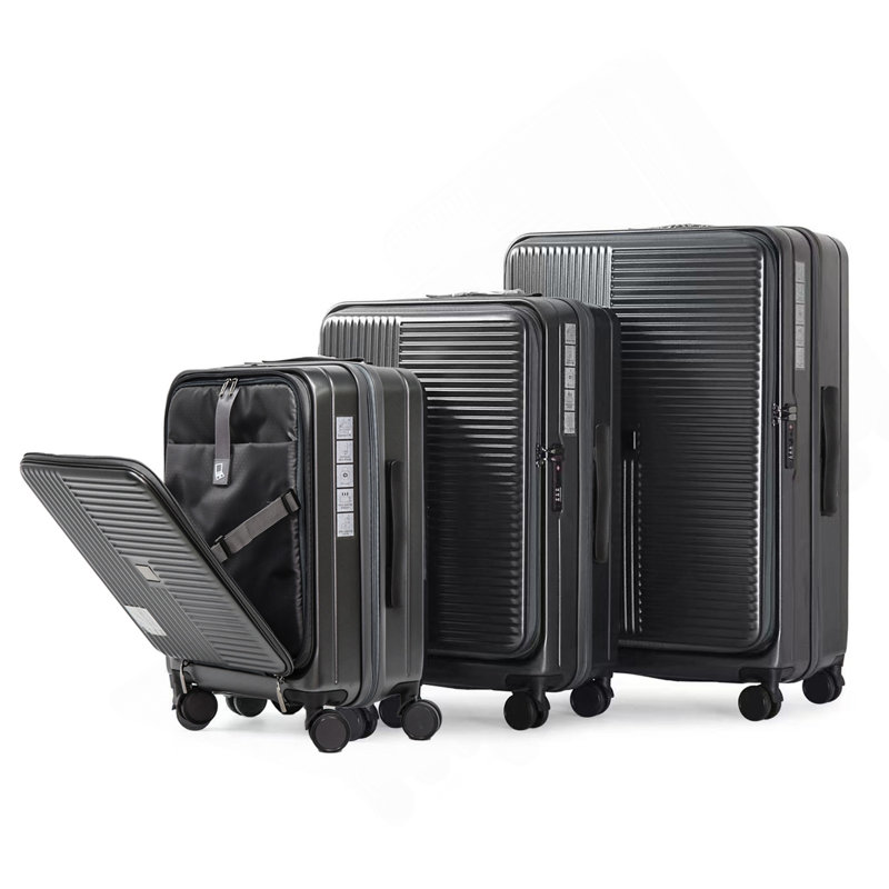 Luggage,With Front Opening,TSA Approved Lock,Hardshell Suitcase,Grey
