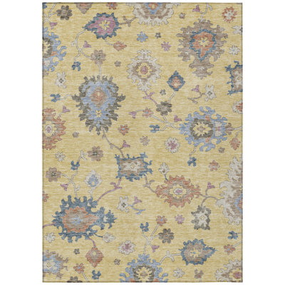 Tapis intérieur / extérieur doré Talitha