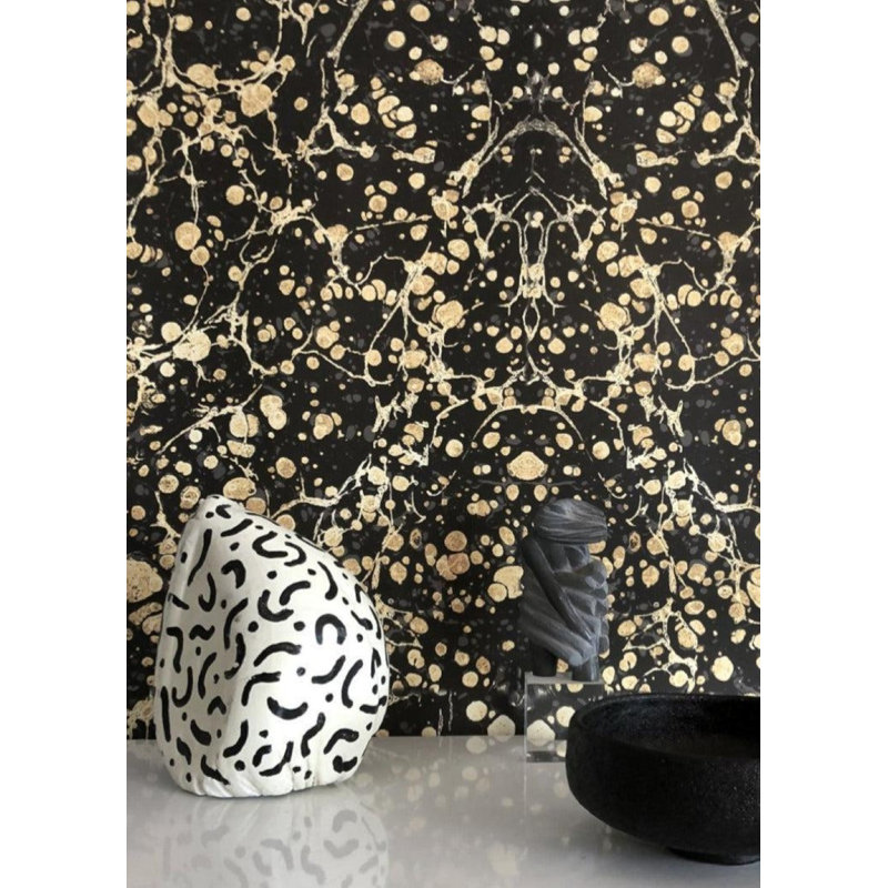 Rouleau de papier peint Abra Golden L 10 pi x l 24 po Abra, Faux Grasscloth