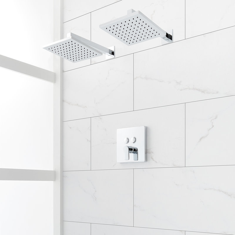 Système de douche Hibiscus Simple Select avec deux pommes de douche, Chrome