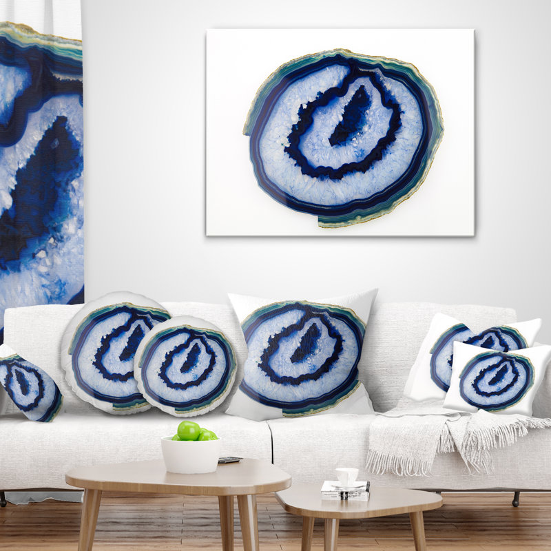 Coussin lombaire en agate bleue