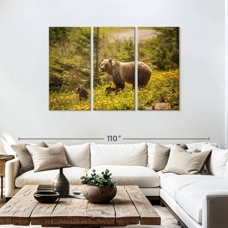Brampt Canadian Grizzly Bears, 48" H x 74" W