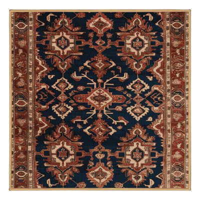 Machine Washable Persian Brown Area Rug
