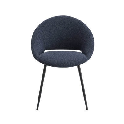 Chaises d'appoint noires Boucle en A de 2, siège et dossier rembourrés confortables, structure en mousse de contreplaqué métallique, plancher de 16 po, capacité de poids de 220 lb, largeur de 17 po, profondeur de 18 po, hauteur de 20 po, produit de 24 po et 32 po