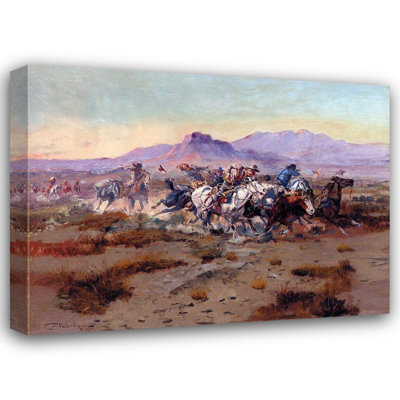 Loon Peak® Russell, Charles Marion Gallery Wrapped Canvas Art Titled: The Attack