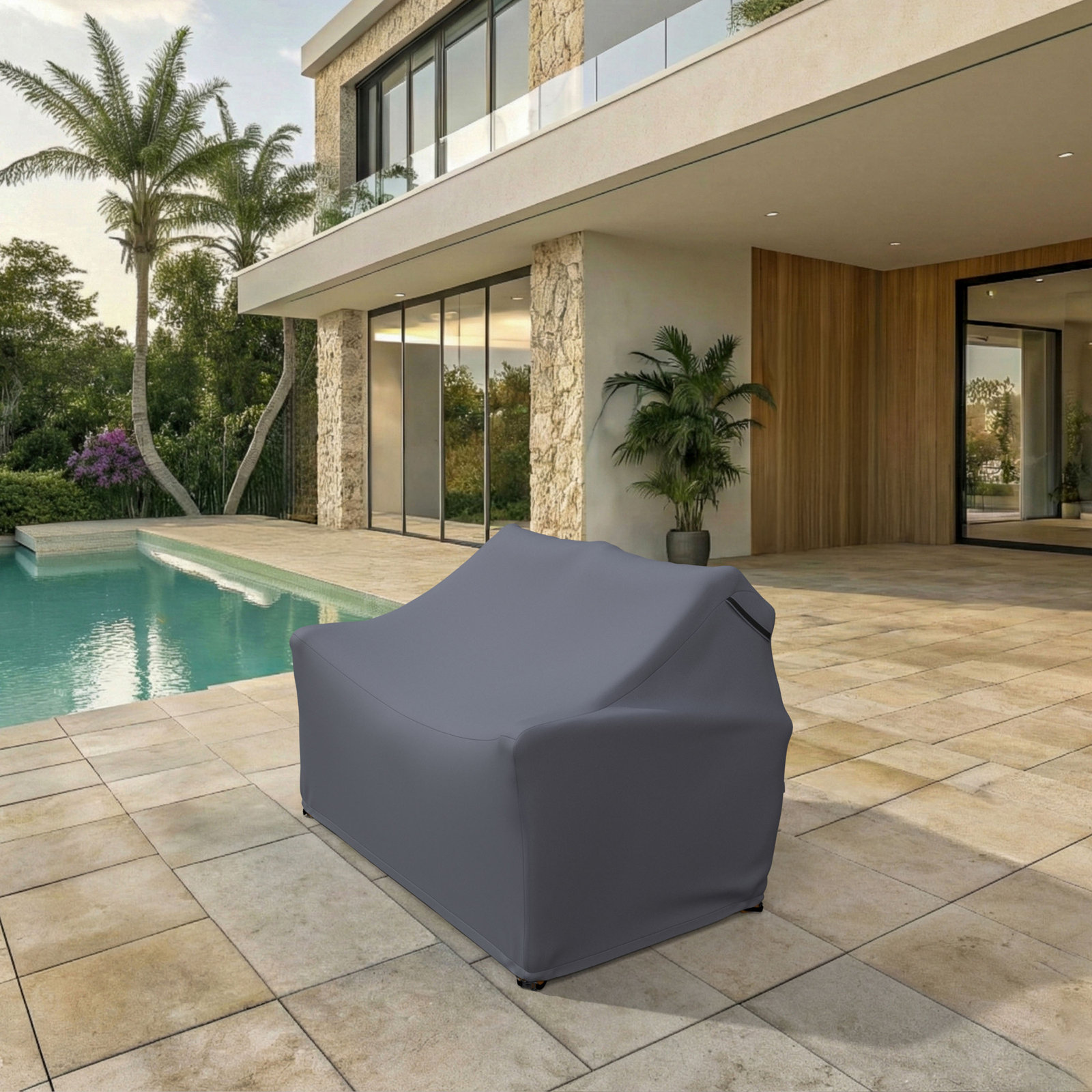 Summerton 54.25'' Wide Rectangle Teak Loveseat Cover
