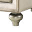 Table de chevet beige avec velours beige