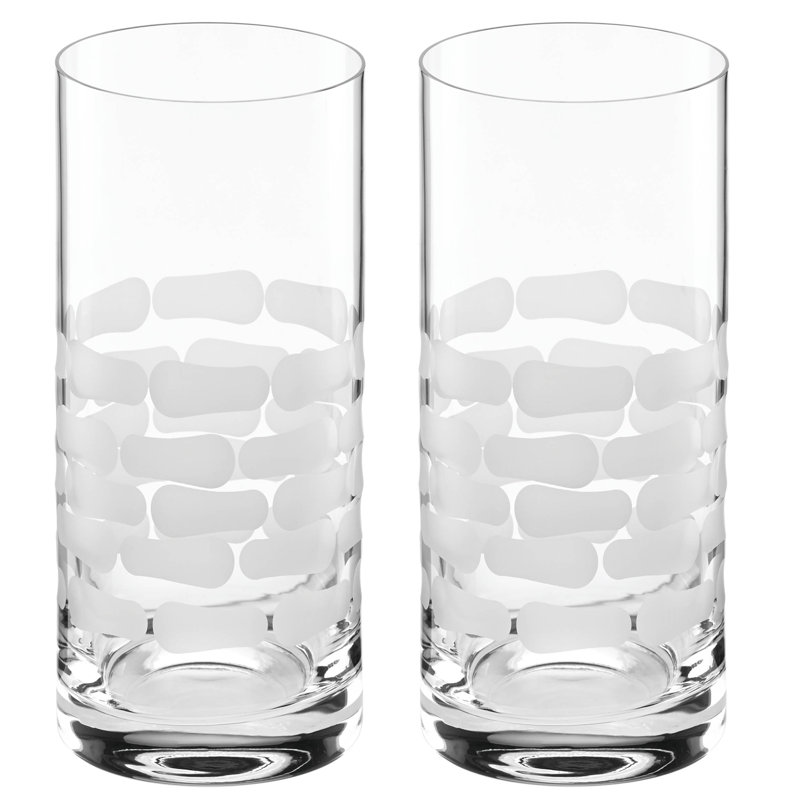 Truro 16oz. Handmade Highball Glass Set, White