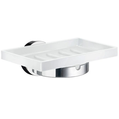 Porte-savon mural Home collection - porcelaine blanche 