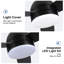Ventilateur de plafond intelligent à DEL intégré 48 po avec télécommande et pales en contreplaqué Smart