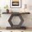 Modern Entryway Table with Hollow Hexagon Leg Structure-113058707