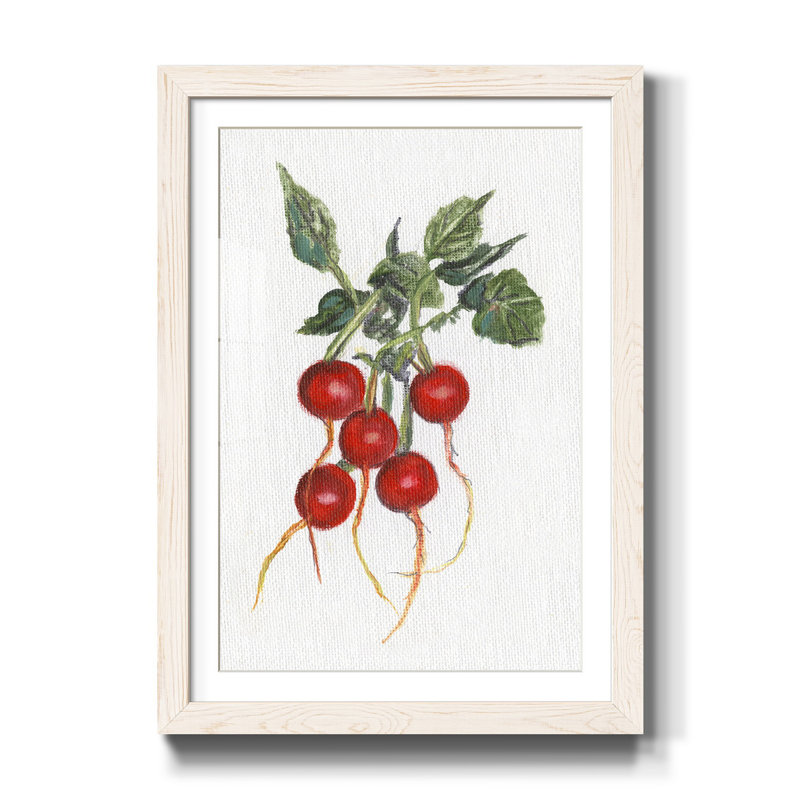Jardin des radis frais - imprimé, Blanc, H 31,5 po x l 23,5 po x P 1,5 po