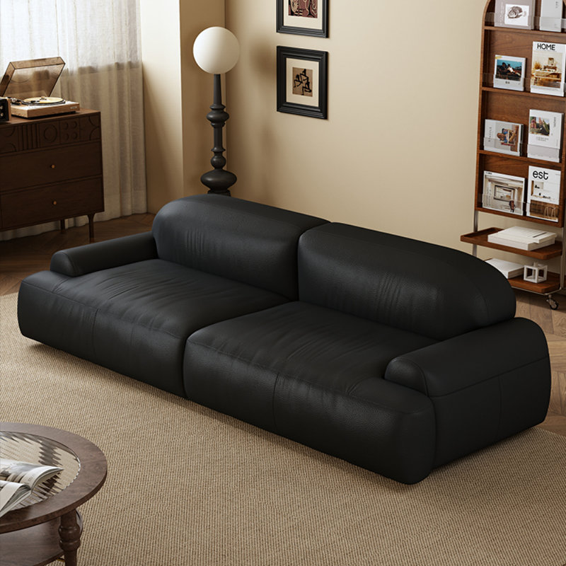 Italian Retro Simple Black Sofa
