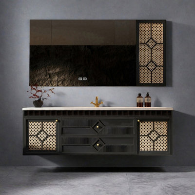 French style rock plate bathroom cabinet