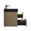 Meuble-lavabo de 61 cm (24 po) en chêne naturel, accessoire moderne, grand tiroir, fermeture silencieuse, lavabo intégré, grand espace de rangement intérieur, style