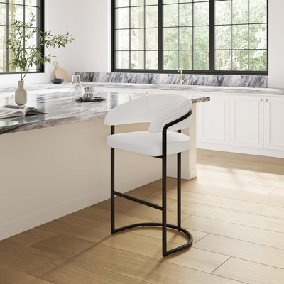 Metal Upholstered Barstool