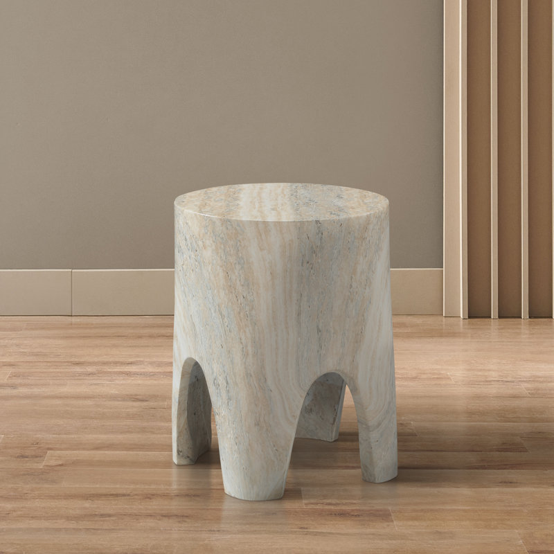 Table de bout en béton Foligno, Travertin