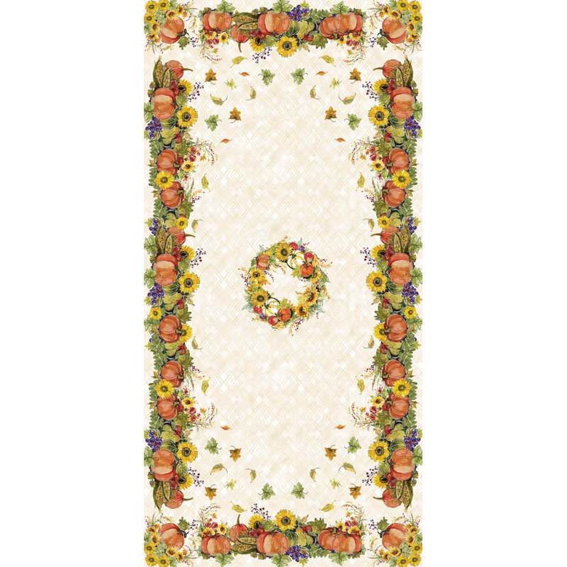 Cornucopia Harvest Tablecloth, 144" L x 70" W
