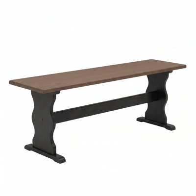Banc Chelsea noir et noyer