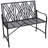 Kellisa Geometric Lattice Iron High Back Outdoor Garden Bench