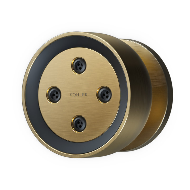 Statement Round Adjustable 2.5 Gpm Body Spray, Vibrant Brushed Moderne Brass