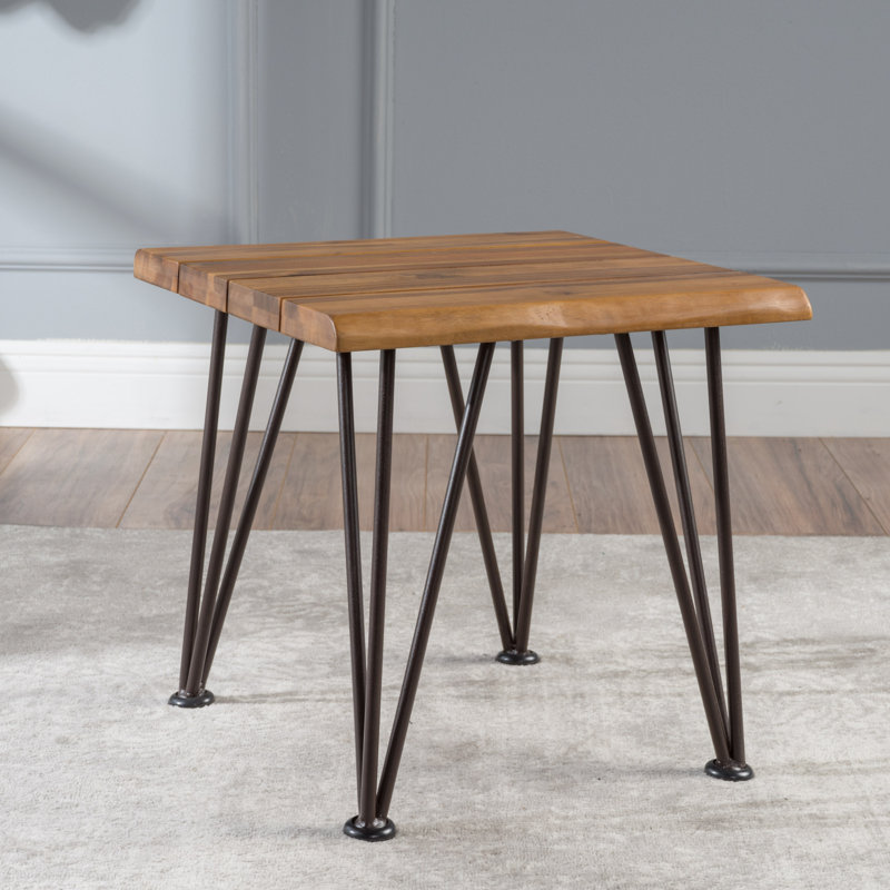 Table de bout en bois d’extérieur Yunel