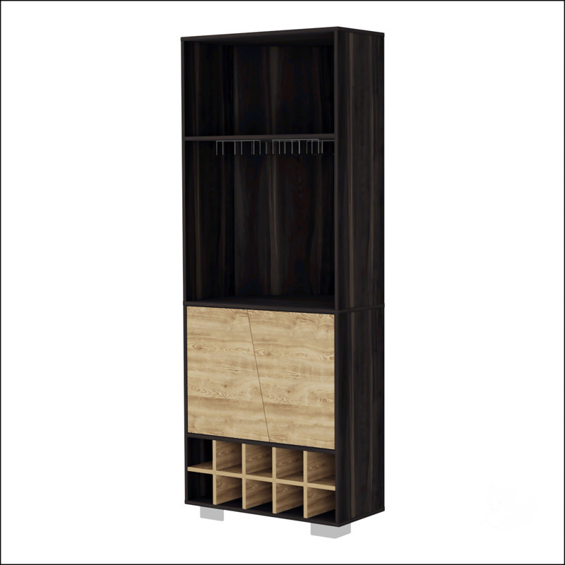 Armoire d'angle à 10 tablettes à 10 bouteilles