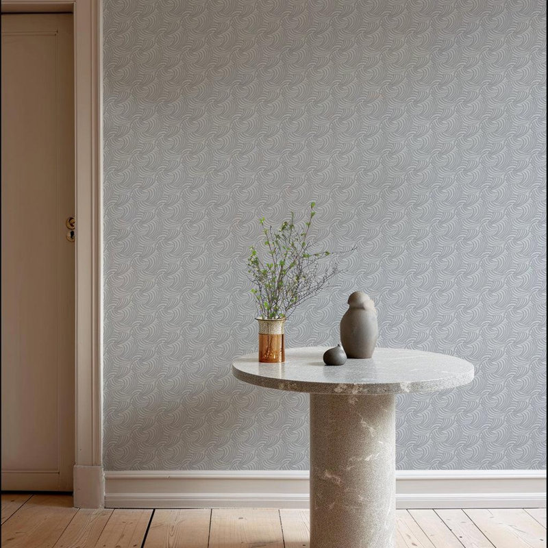 Abra Silk Knot Flora Premium Matte 10' L x 24" W Wallpaper Roll, Faux Grasscloth, Non-pasted