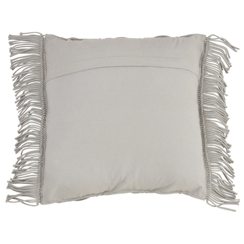 Coussin Macramé, Gris
