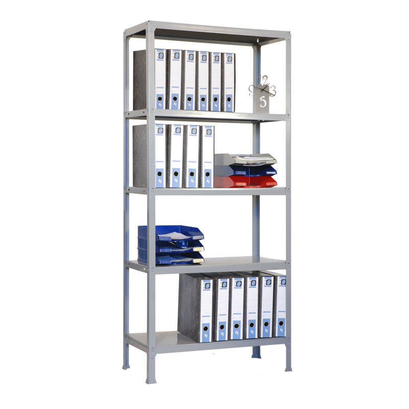 100 cm W Steel Shelving Unit, Grey