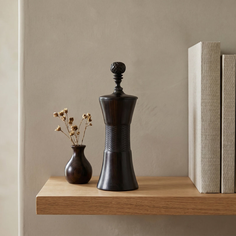Ebony Wood Collection Wood Jar