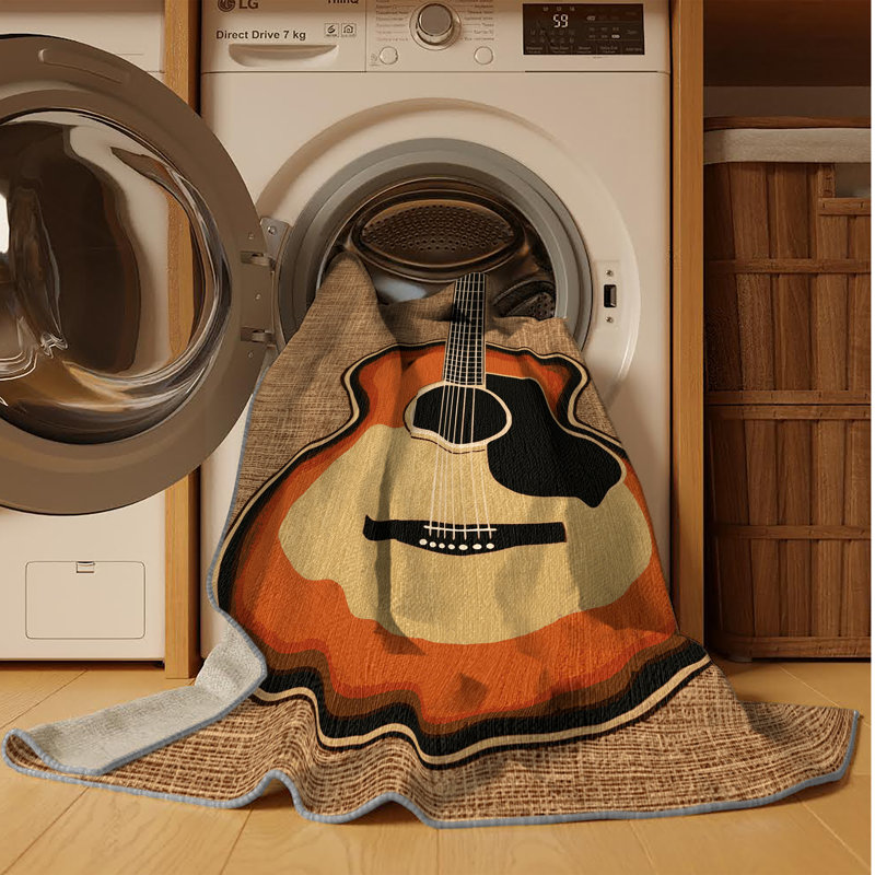  Tapis lavable pour guitare, Rond 3 pi